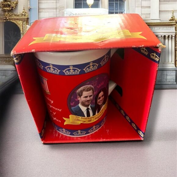 Prince Harry & Meghan Markle Royal Wedding 2018 Commemorative Mug in Box Rare - Picture 1 of 9